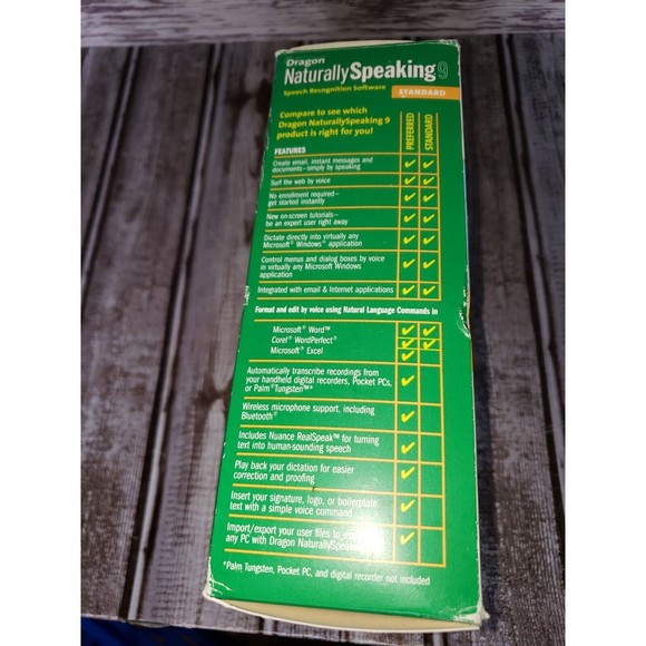 Dragon Naturally Speaking 9 Standard SPEECH RECOGNITION SOFTWARE - Picture 4 of 5